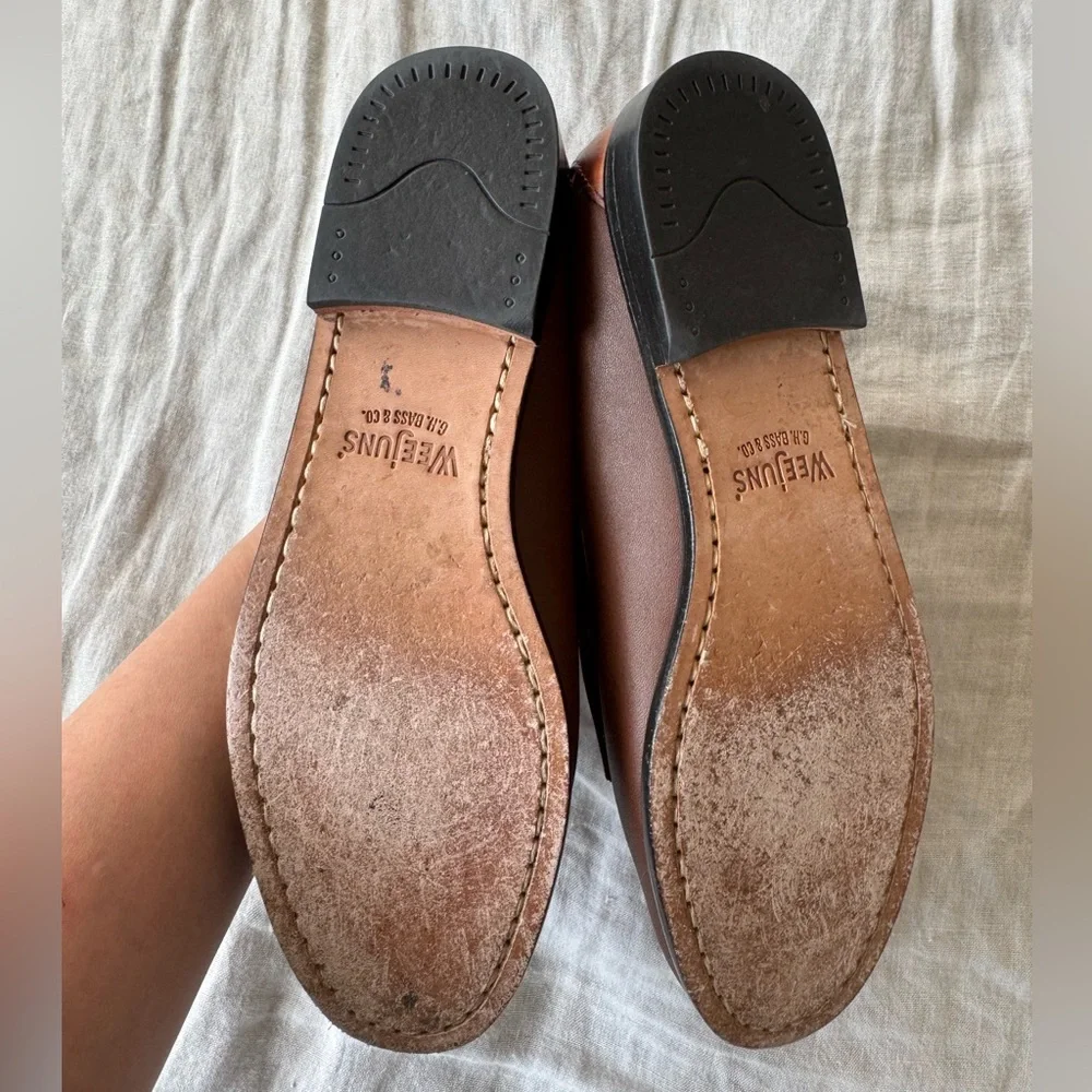 Bass Weejun Larkin Tassel Loafers in Brown Leather - Picture 5 of 8